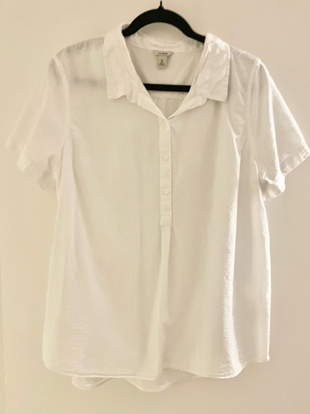 L.L. Bean Women's Vacationland Seersucker Shirt, Short-Sleeve Popover Stripe xl